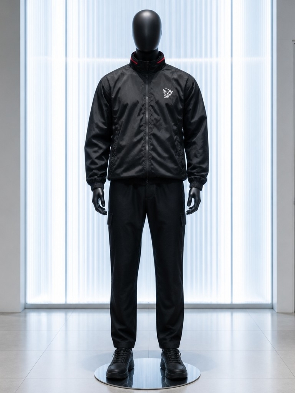 Men's Dodge Black Bomber 4 In 1 Jacket with Contrast Collar Detail